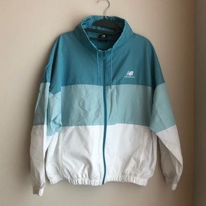 New Balance Blue/White Windbreaker Jacket (Size S)